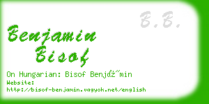 benjamin bisof business card